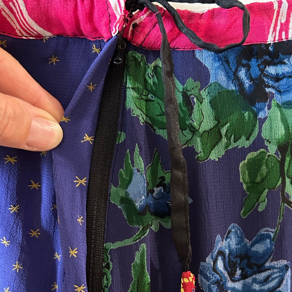 Sacred Threads Patchwork Midi Skirt L - image 3